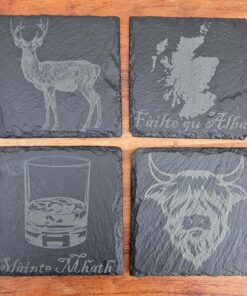 Scottish Slate Coasters - Set of Four